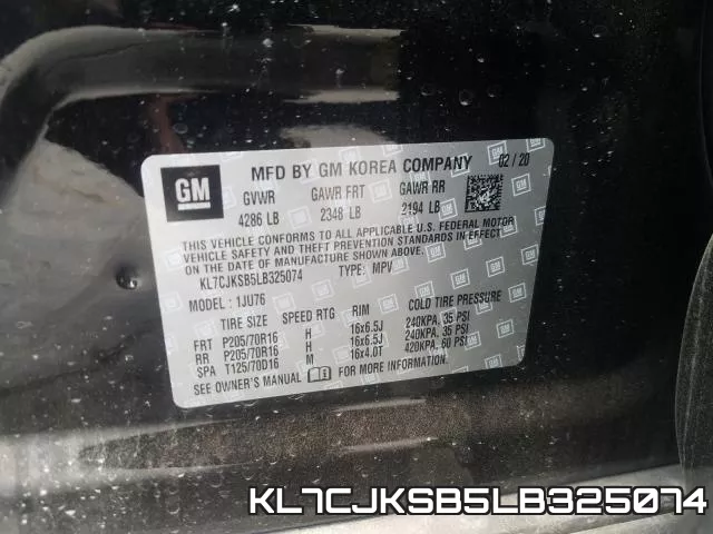 KL7CJKSB5LB325074 фото 2