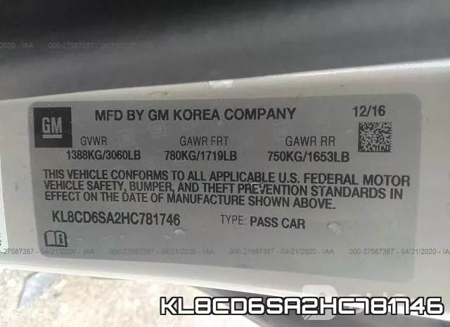 KL8CD6SA2HC781746 фото 10