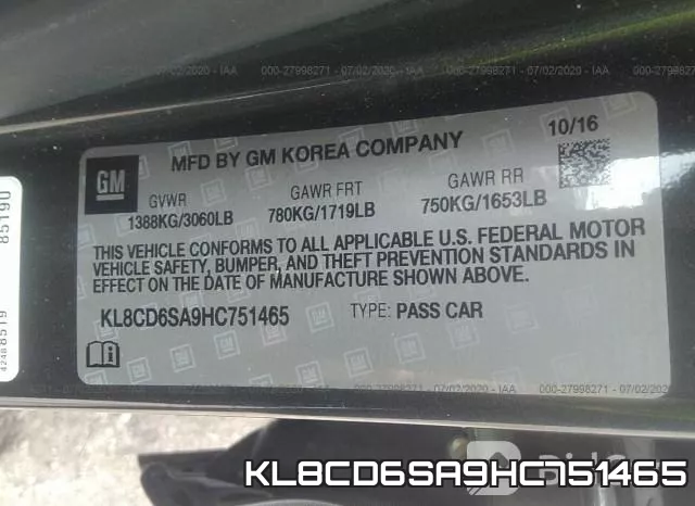 KL8CD6SA9HC751465 фото 10