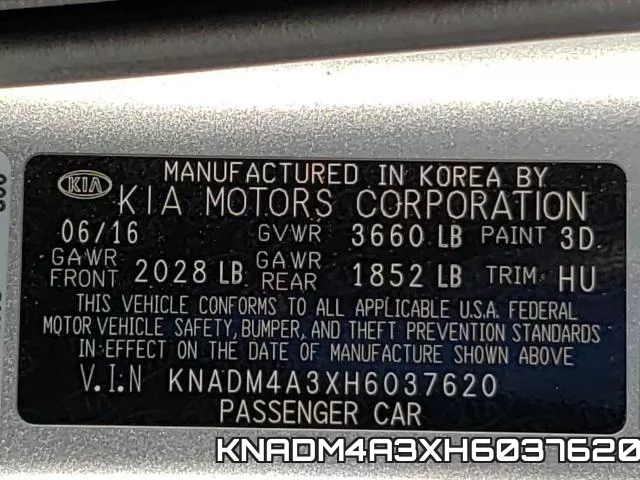 KNADM4A3XH6037620 фото 2