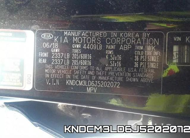 KNDCM3LD6J5202072 фото 10