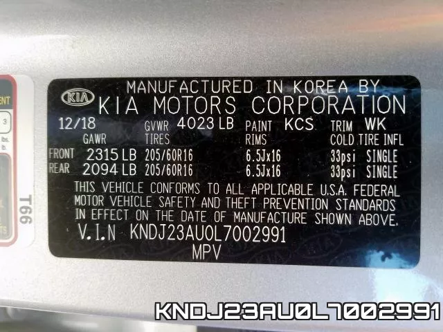 KNDJ23AU0L7002991 фото 2