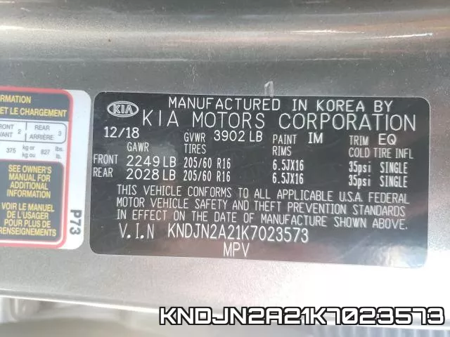 KNDJN2A21K7023573 фото 2
