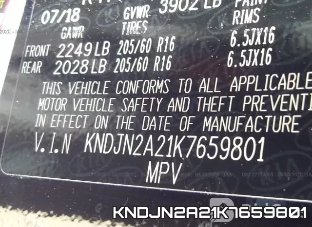 KNDJN2A21K7659801 фото 10