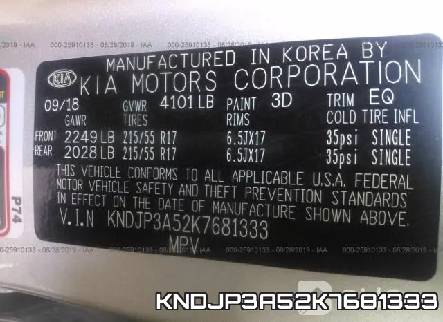 KNDJP3A52K7681333 фото 10