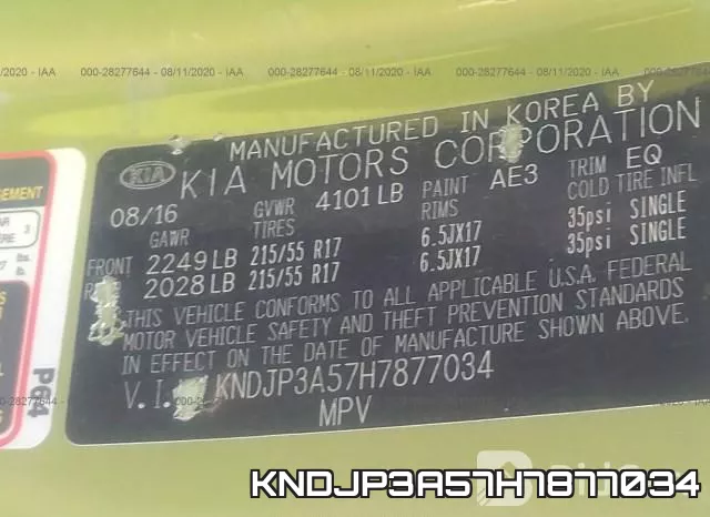 KNDJP3A57H7877034 фото 10