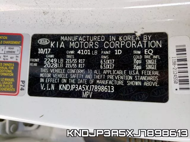 KNDJP3A5XJ7898613 фото 2