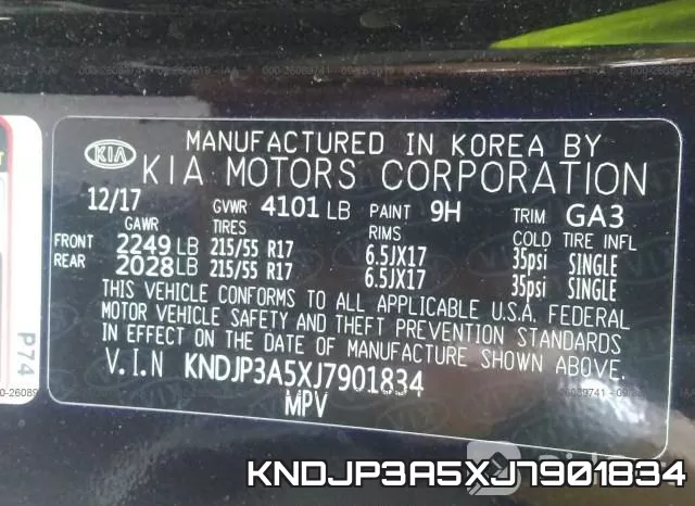 KNDJP3A5XJ7901834 фото 10