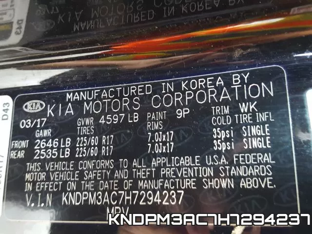 KNDPM3AC7H7294237 фото 2