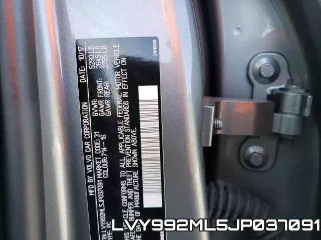 LVY992ML5JP037091 фото 2