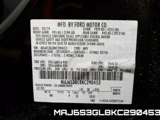 MAJ6S3GL8KC290453 фото 2