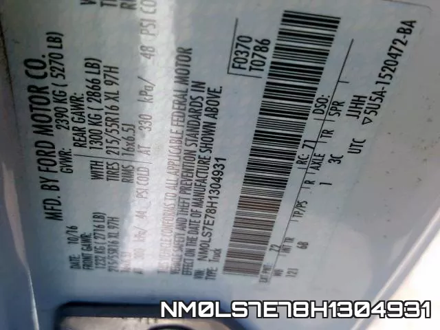 NM0LS7E78H1304931 фото 2