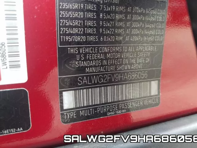 SALWG2FV9HA686056 фото 2