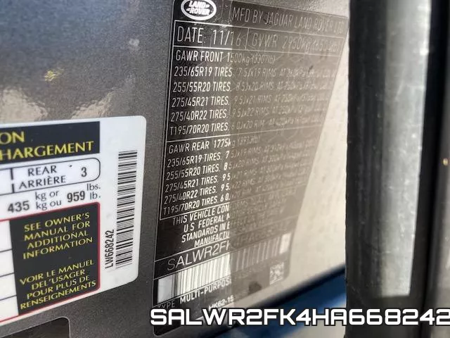 SALWR2FK4HA668242 фото 2