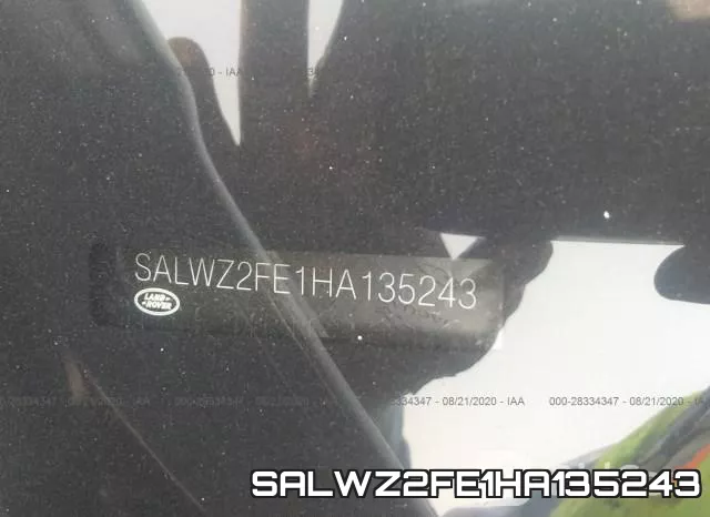 SALWZ2FE1HA135243 фото 10