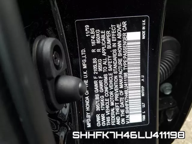 SHHFK7H46LU411198 фото 2