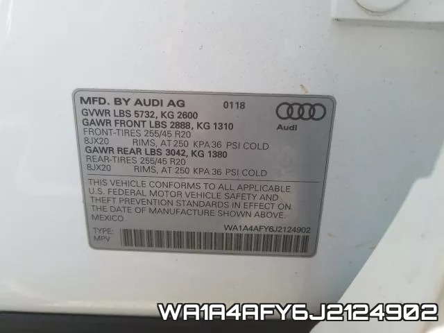 WA1A4AFY6J2124902 фото 2