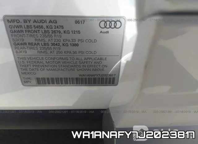 WA1ANAFY7J2023817 фото 10