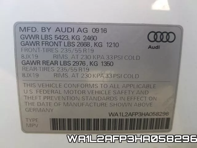 WA1L2AFP3HA058296 фото 2