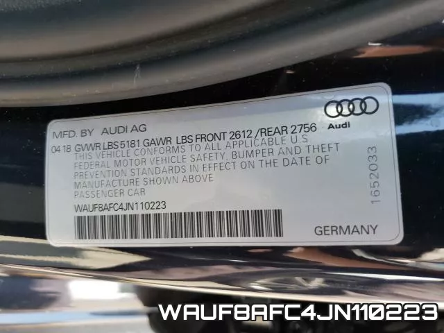 WAUF8AFC4JN110223 фото 2
