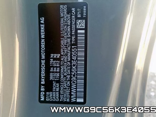 WMWWG9C56K3E40551 фото 2