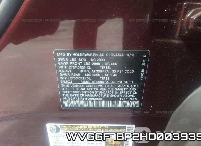 WVGGF7BP2HD003935 фото 10