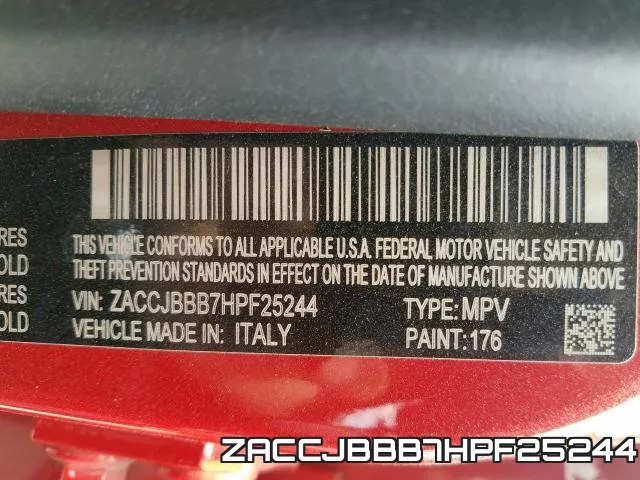 ZACCJBBB7HPF25244 фото 2