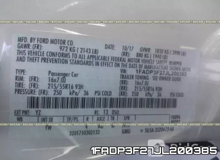 1FADP3F27JL200385 фото 10