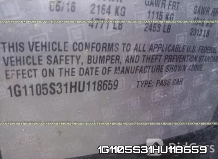 1G1105S31HU118659 фото 10