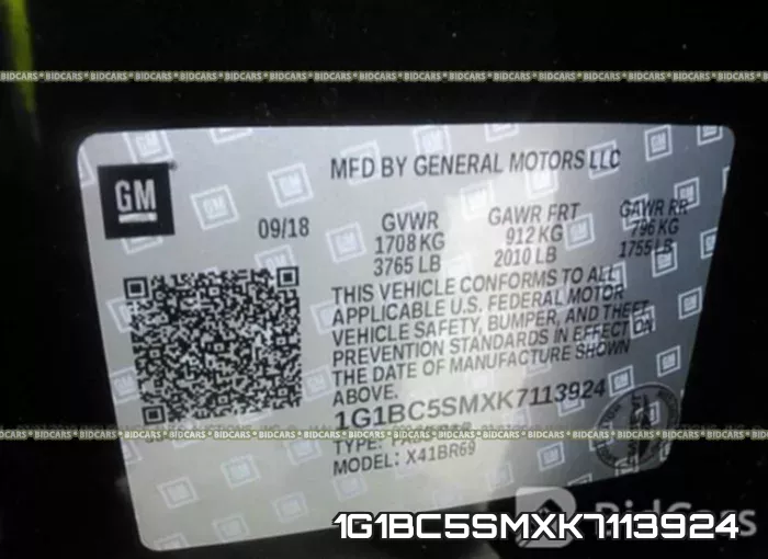 1G1BC5SMXK7113924 фото 10