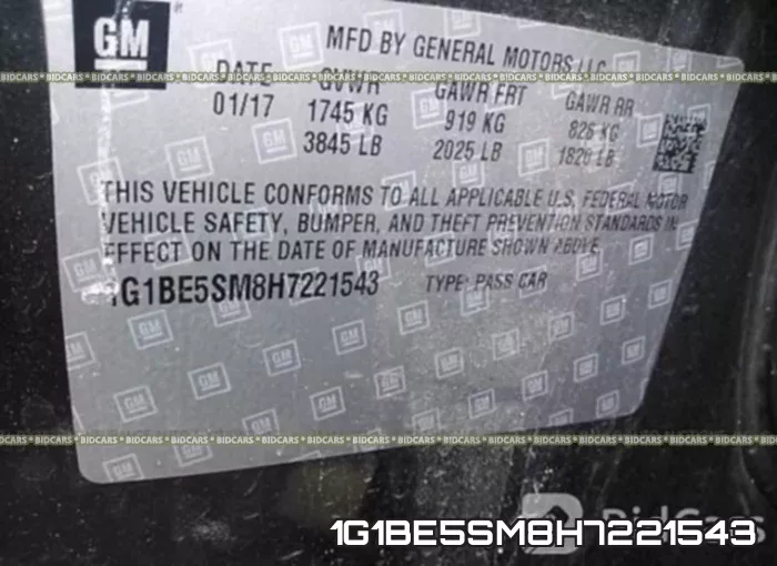 1G1BE5SM8H7221543 фото 10