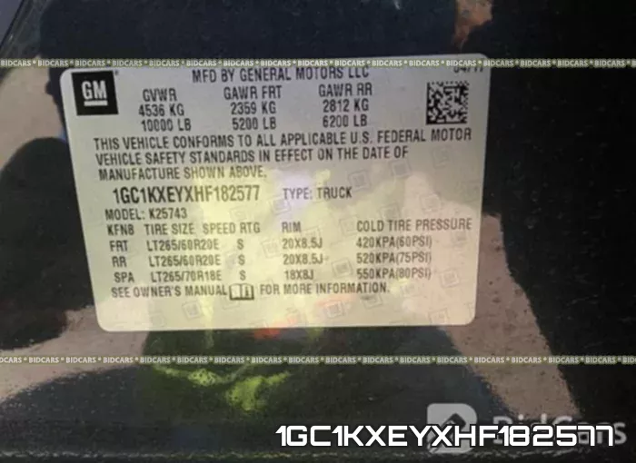 1GC1KXEYXHF182577 фото 10