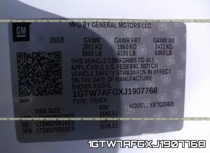 1GTW7AFGXJ1907768 фото 10