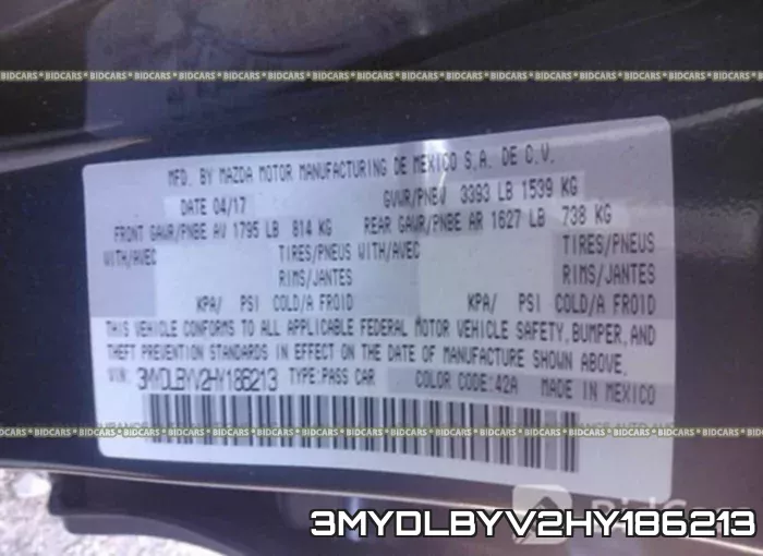 3MYDLBYV2HY186213 фото 10