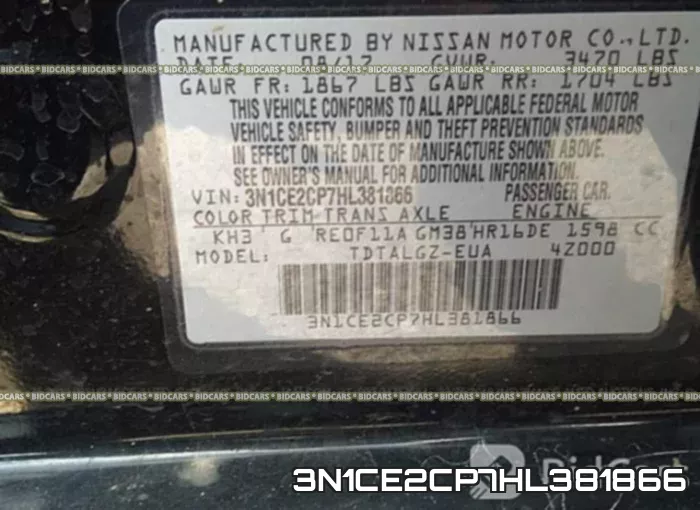 3N1CE2CP7HL381866 фото 10