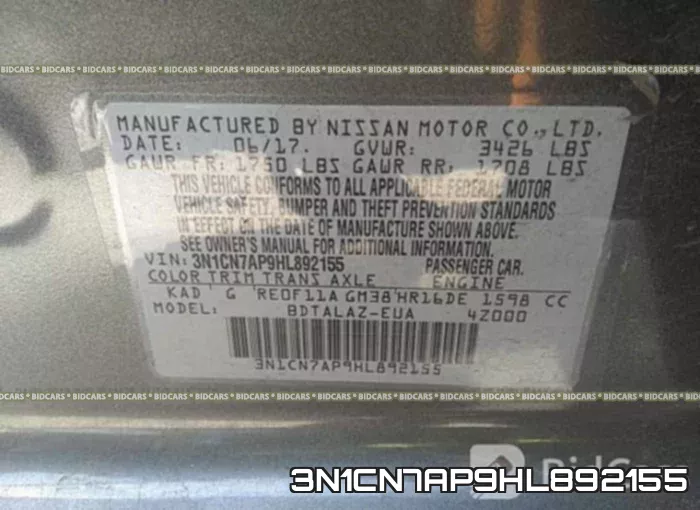 3N1CN7AP9HL892155 фото 10