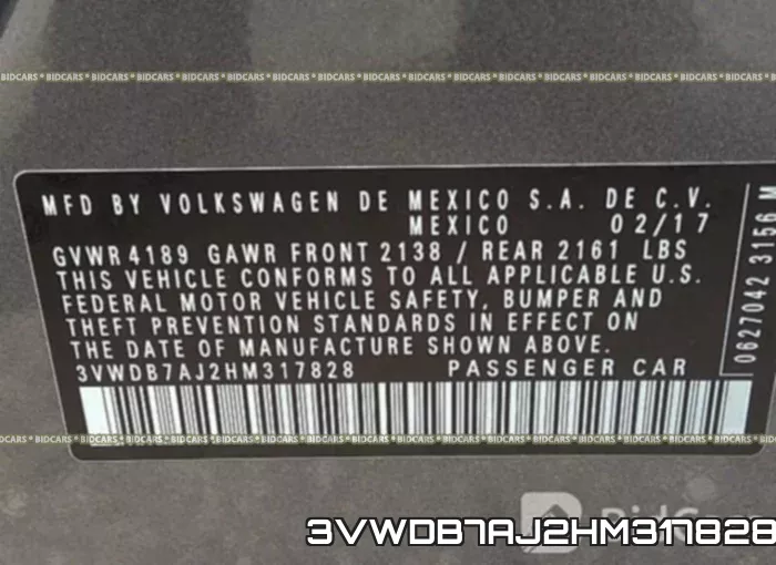 3VWDB7AJ2HM317828 фото 10
