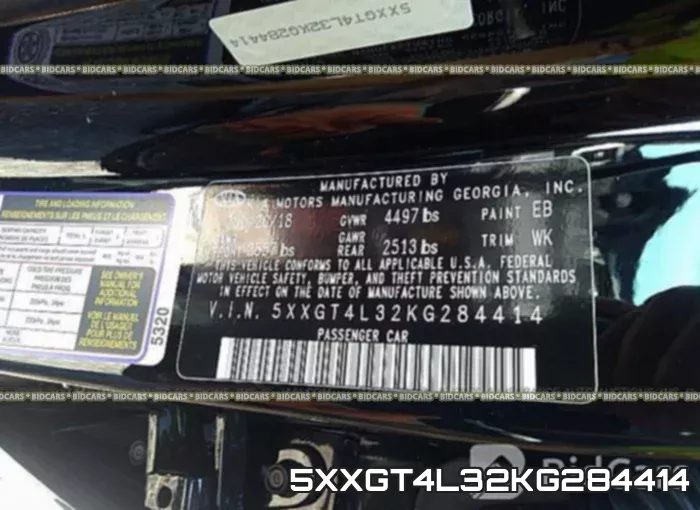 5XXGT4L32KG284414 фото 10