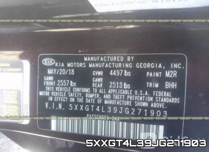 5XXGT4L39JG271903 фото 10