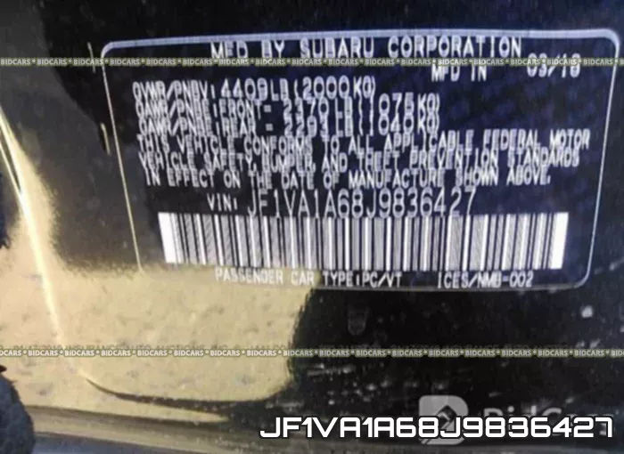 JF1VA1A68J9836427 фото 10