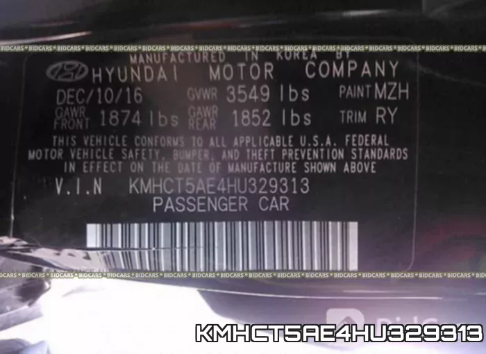 KMHCT5AE4HU329313 фото 10