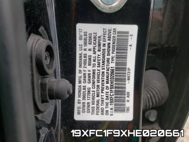 19XFC1F9XHE020661 фото 2