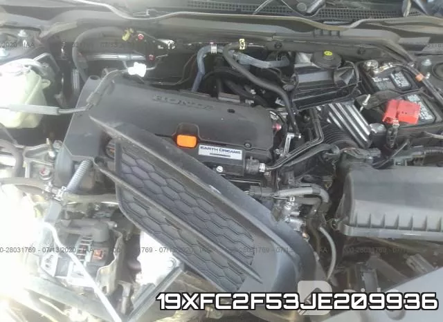 19XFC2F53JE209936 фото 2