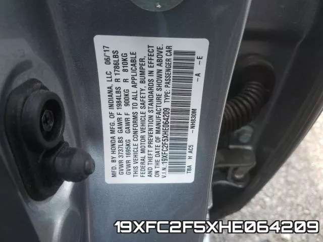 19XFC2F5XHE064209 фото 2