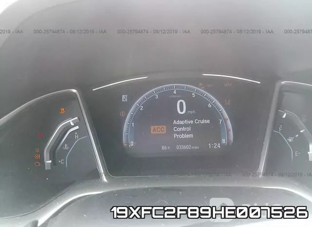 19XFC2F89HE007526 фото 8