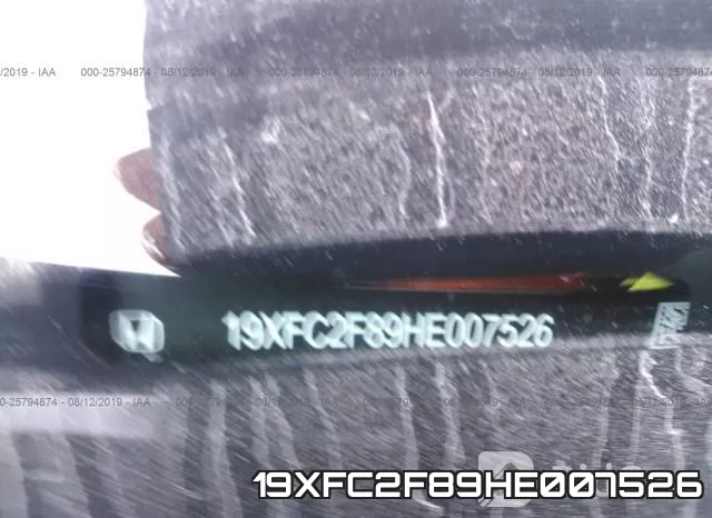 19XFC2F89HE007526 фото 10