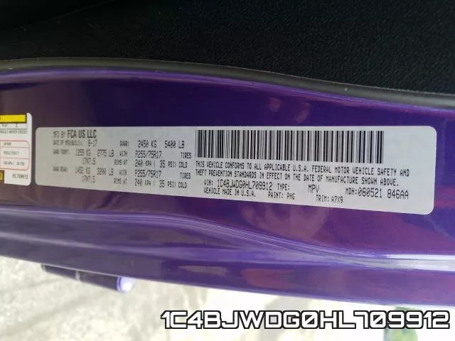 1C4BJWDG0HL709912 фото 2