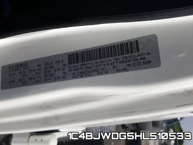 1C4BJWDG5HL510533 фото 2