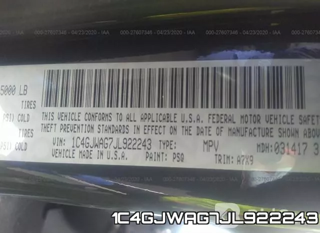 1C4GJWAG7JL922243 фото 10