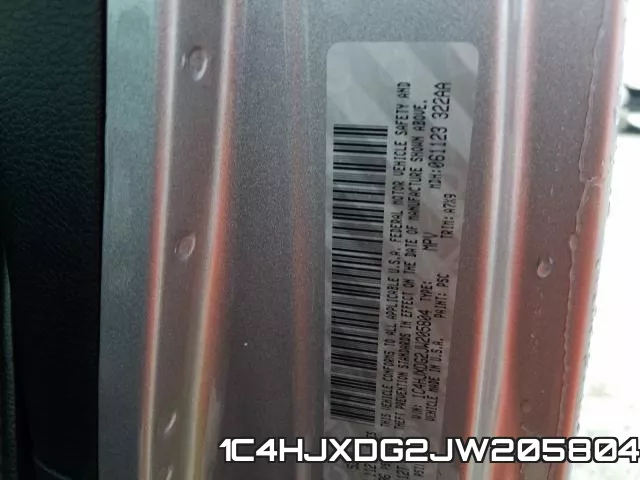 1C4HJXDG2JW205804 фото 2